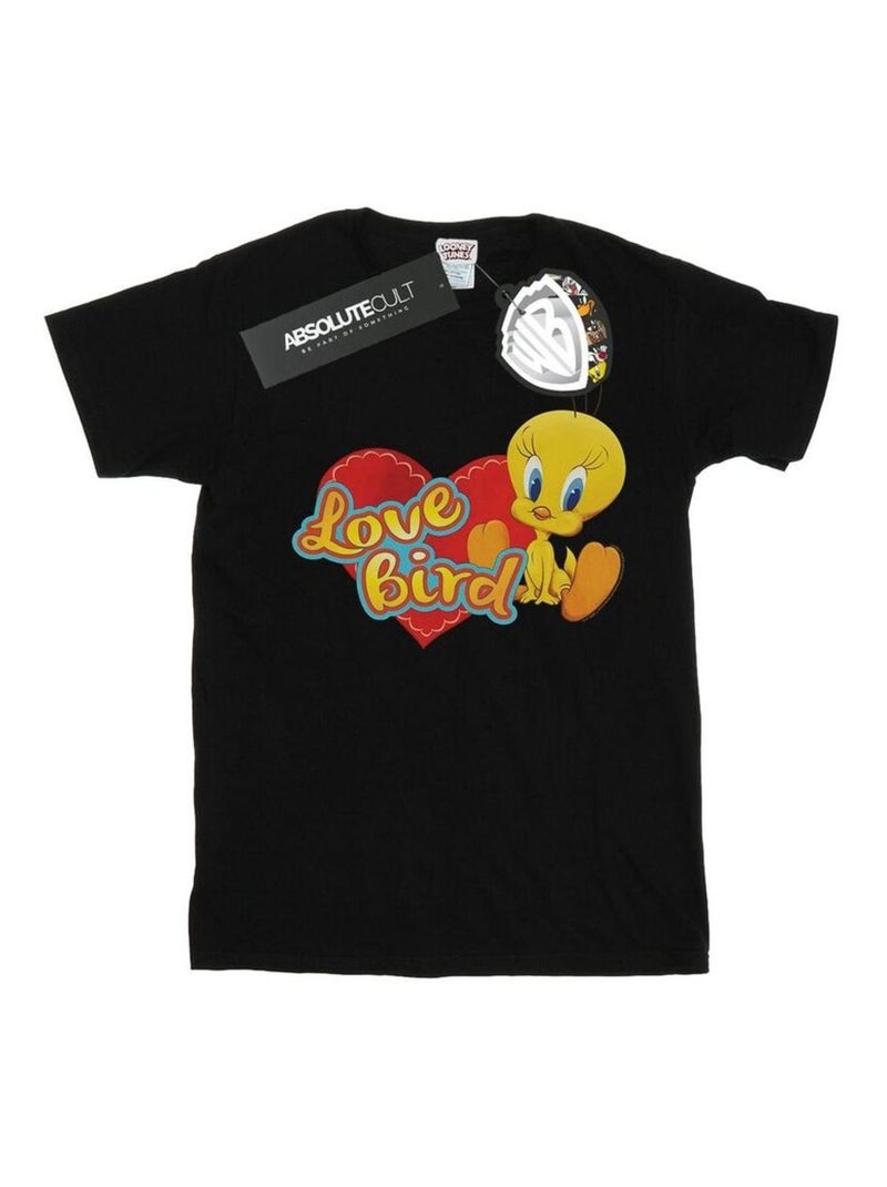Looney Tunes - T-shirt TWEETY PIE VALENTINE'S DAY LOVE BIRD Noir - Kiabi