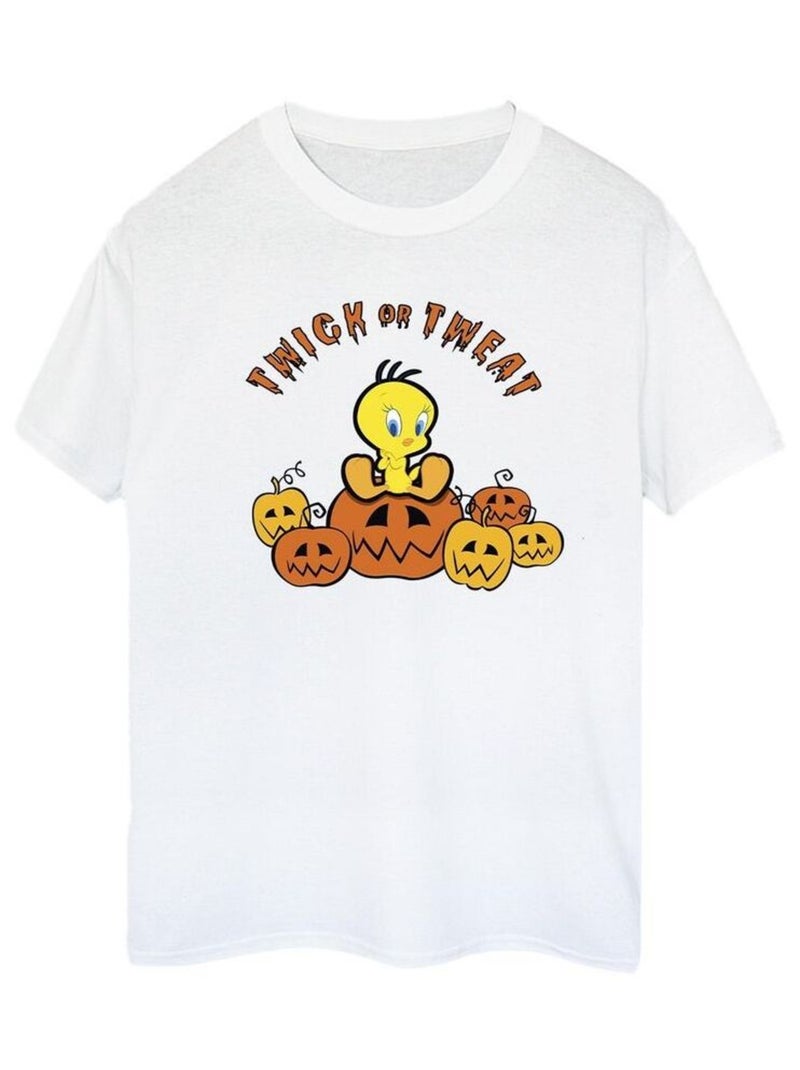 Looney Tunes - T-shirt TWICK OR TWEAT Blanc - Kiabi