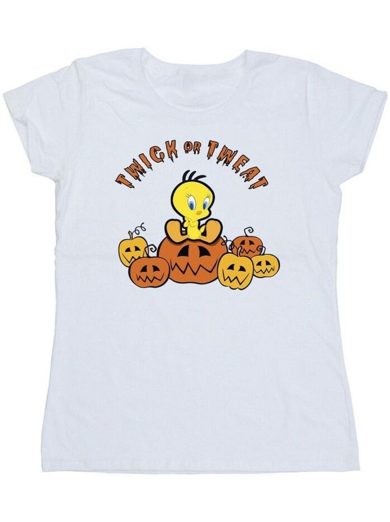 Looney Tunes - T-shirt TWICK OR TWEAT Blanc - Kiabi