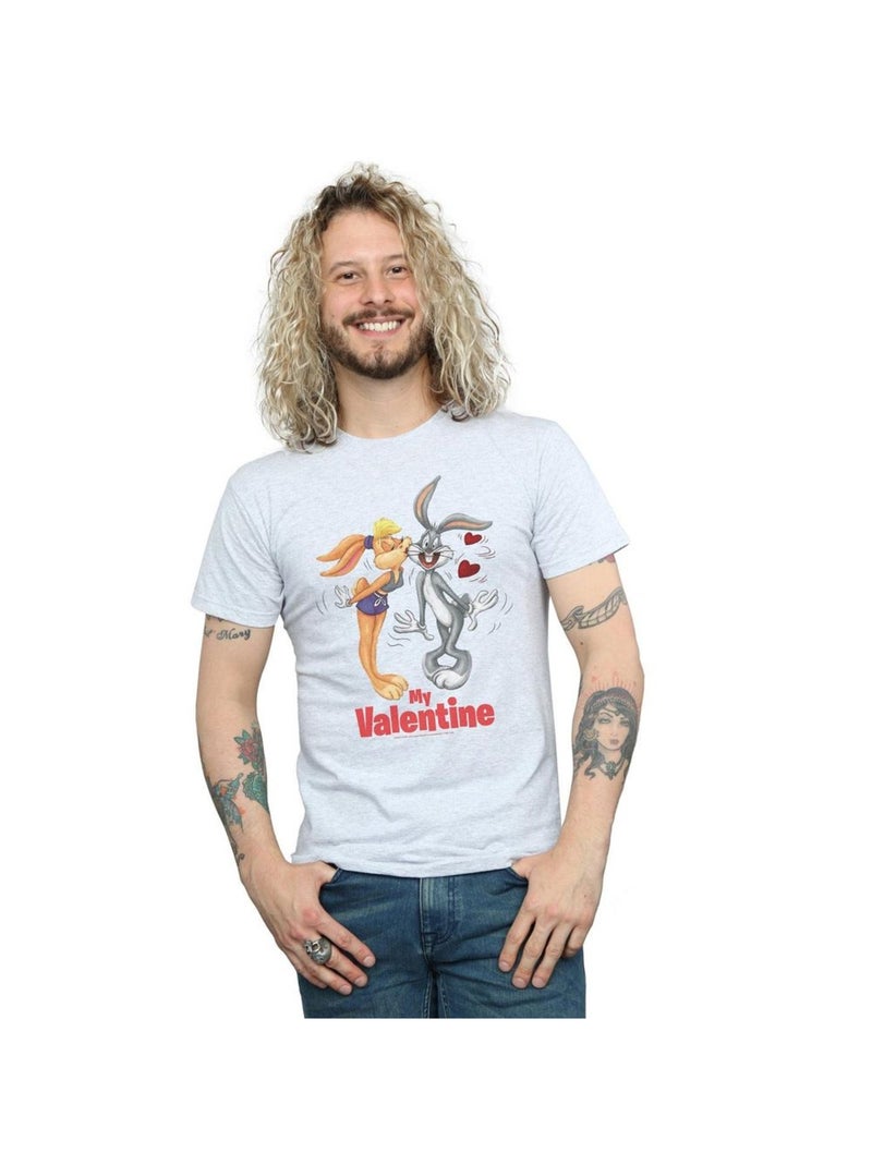 Looney Tunes - T-shirt VALENTINE'S DAY Gris chiné - Kiabi