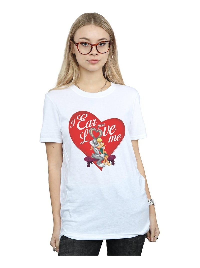Looney Tunes - T-shirt VALENTINE'S DAY LOVE ME Blanc - Kiabi