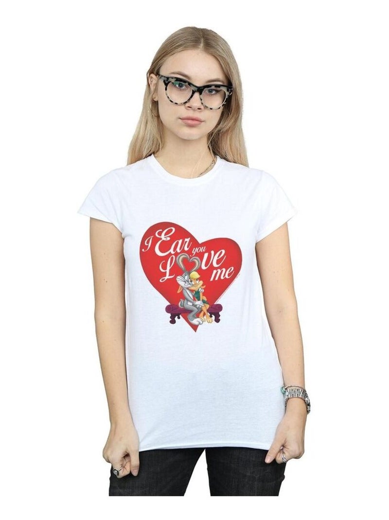 Looney Tunes - T-shirt VALENTINE'S DAY LOVE ME Blanc - Kiabi