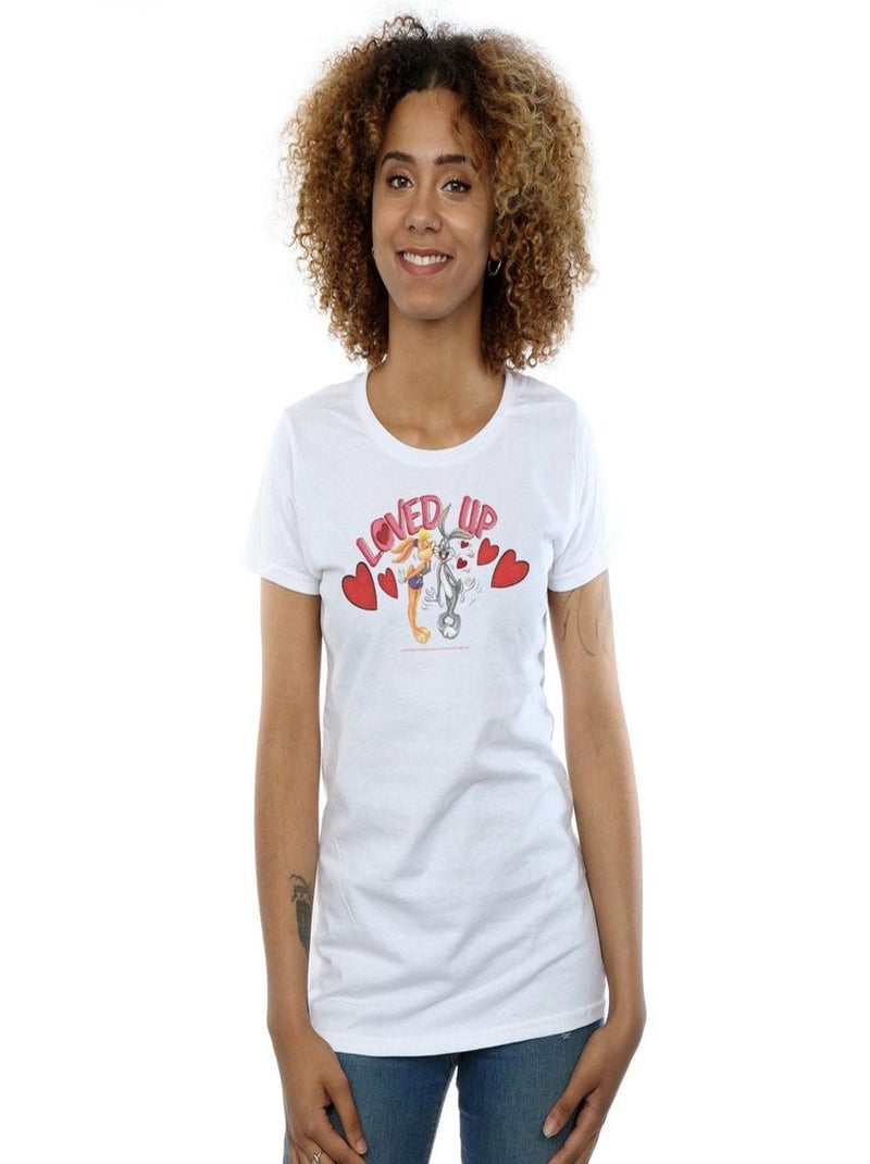 Looney Tunes - T-shirt VALENTINE'S DAY LOVED UP Blanc - Kiabi