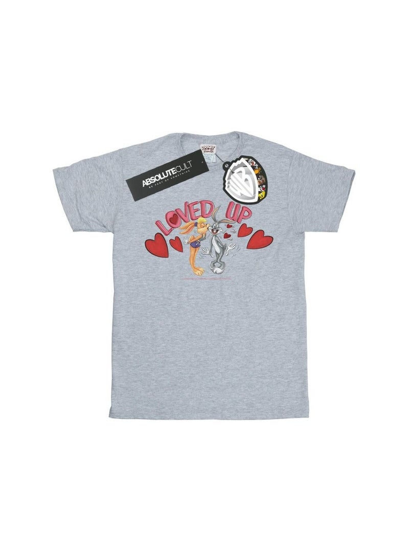 Looney Tunes - T-shirt VALENTINE'S DAY LOVED UP Gris chiné - Kiabi