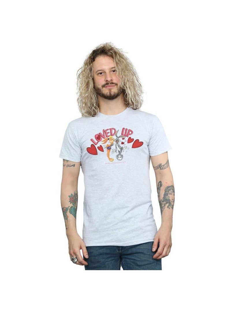 Looney Tunes - T-shirt VALENTINE'S DAY LOVED UP Gris chiné - Kiabi