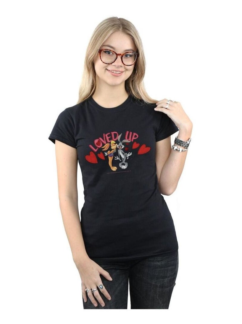 Looney Tunes - T-shirt VALENTINE'S DAY LOVED UP Noir - Kiabi