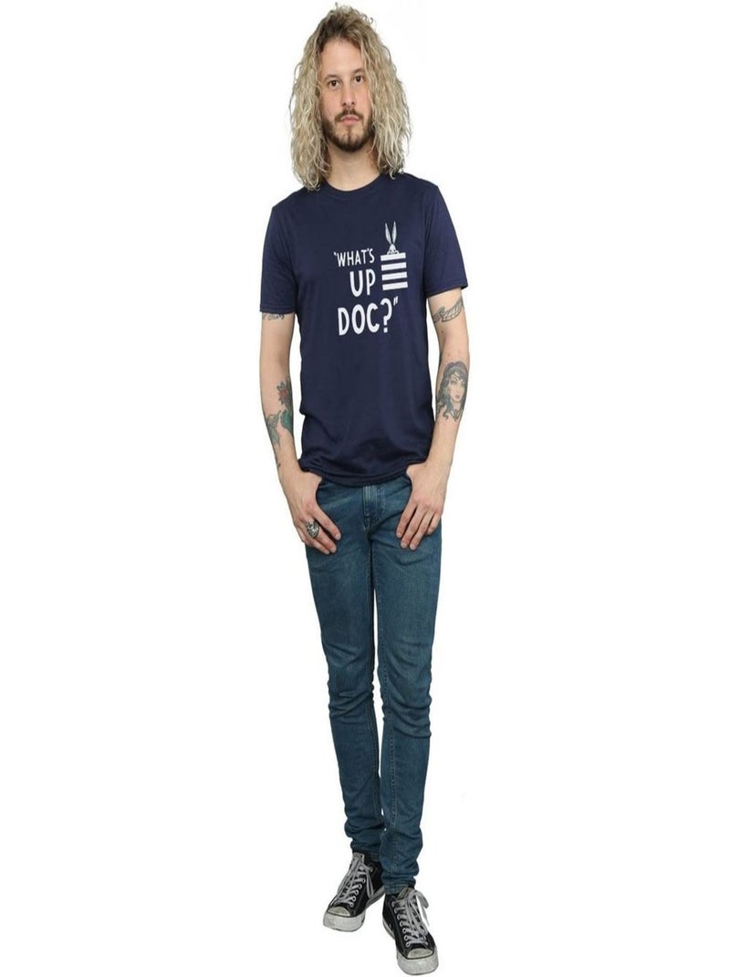 Looney Tunes - T-shirt WHAT´S Là-Haut DOC Bleu marine - Kiabi