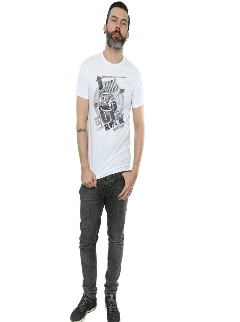 Looney Tunes - T-shirt WHAT'S Là-Haut ROCK Blanc - Kiabi