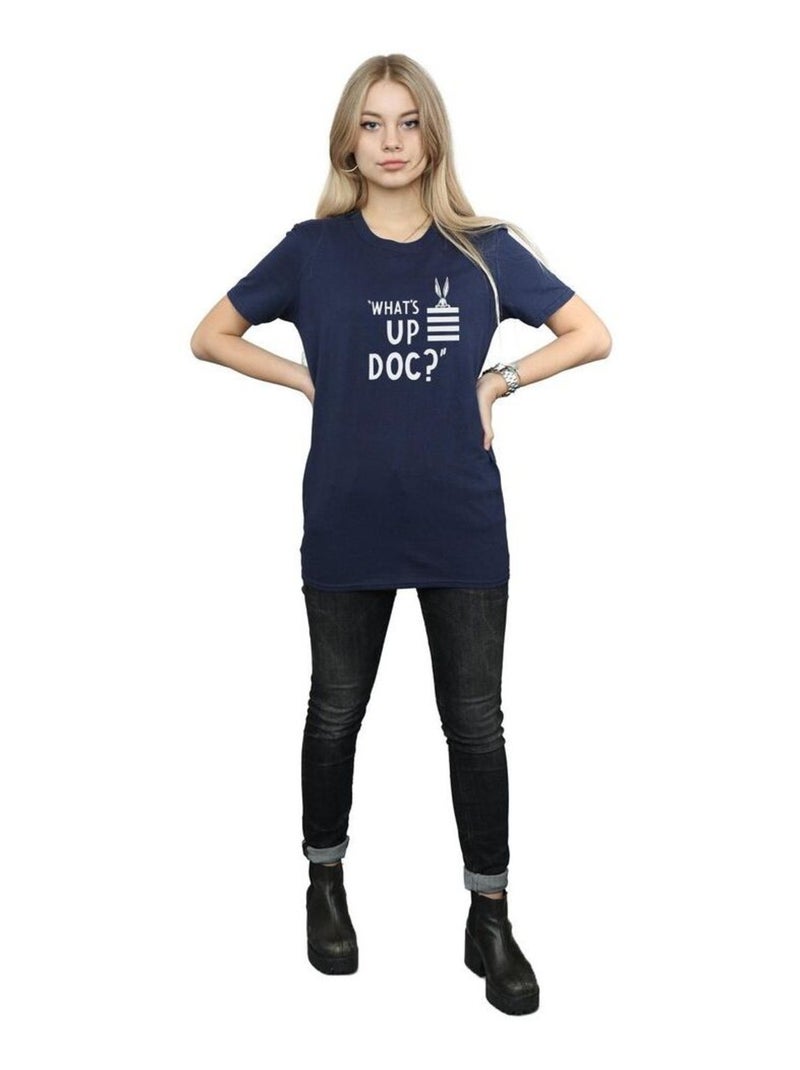 Looney Tunes - T-shirt WHAT'S UP DOC Bleu marine - Kiabi
