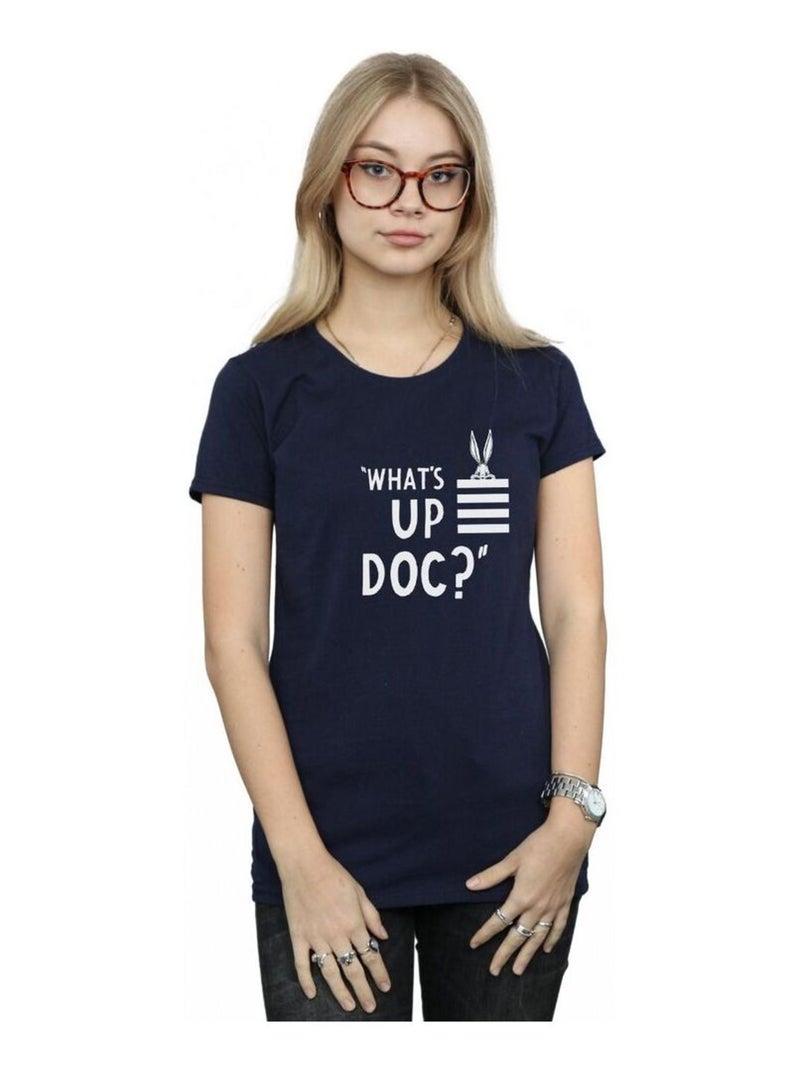 Looney Tunes - T-shirt WHAT'S UP DOC Bleu marine - Kiabi