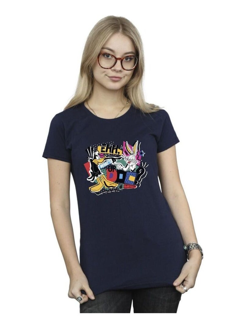 Looney Tunes - T-shirt WHAT'S UP DOC Bleu marine - Kiabi