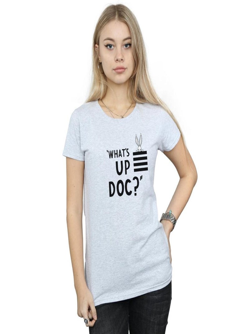 Looney Tunes - T-shirt WHAT'S UP DOC Gris chiné - Kiabi
