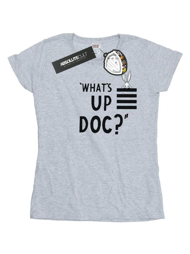 Looney Tunes - T-shirt WHAT'S UP DOC Gris chiné - Kiabi