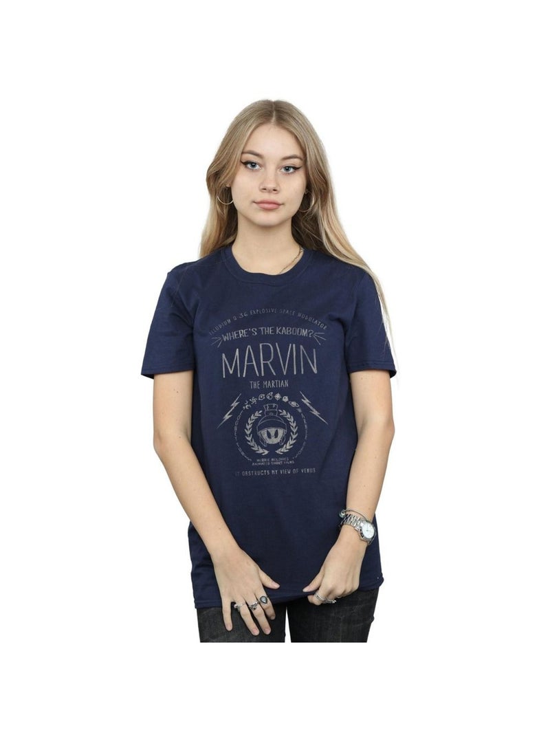 Looney Tunes - T-shirt WHERE'S THE KABOOM Bleu marine - Kiabi
