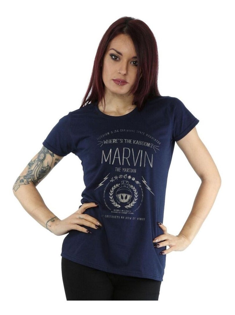 Looney Tunes - T-shirt WHERE'S THE KABOOM Bleu marine - Kiabi