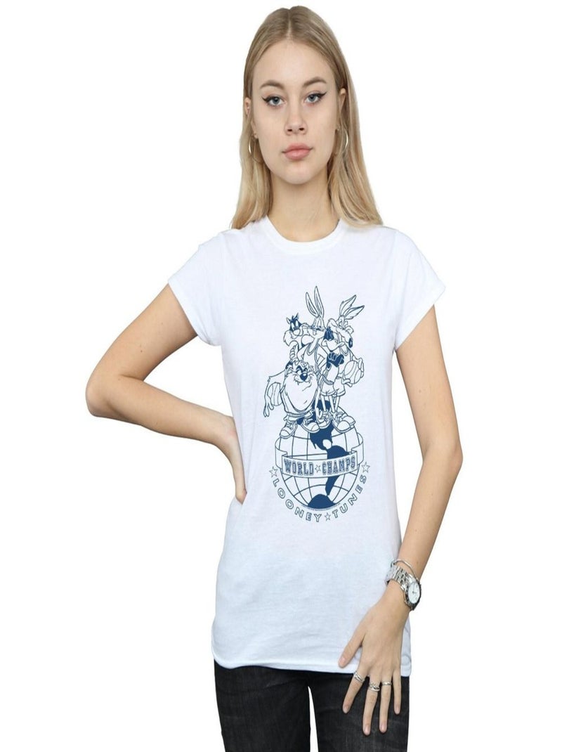 Looney Tunes - T-shirt WORLD CHAMPS Blanc - Kiabi