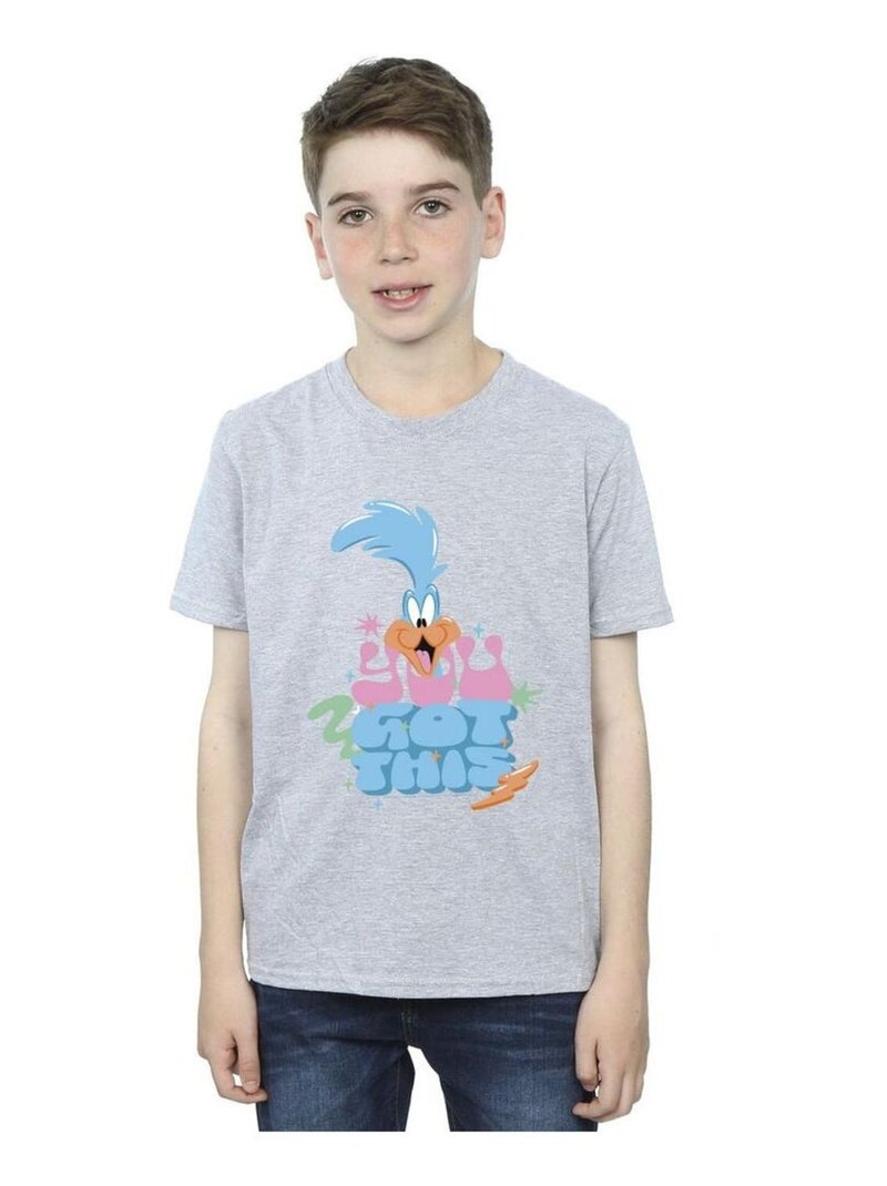 Looney Tunes - T-shirt YOU GOT THIS Gris chiné - Kiabi