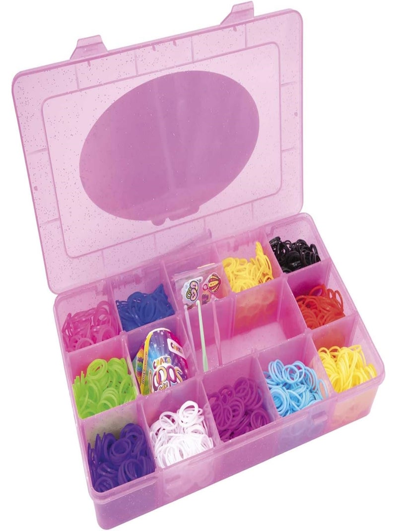 LOOPS Mega Box - Lot de 1600 élastiques pour bricolage et de nombreux accessoires Multicolore - Kiabi