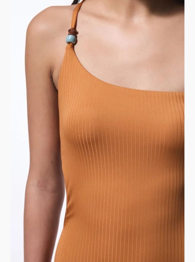 Lori maillot de bain une épaule penti Camel - Kiabi