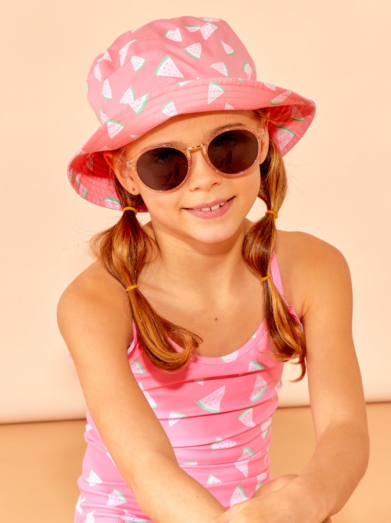 Lot 1 bob + 1 casquette imprimés Rose - Kiabi