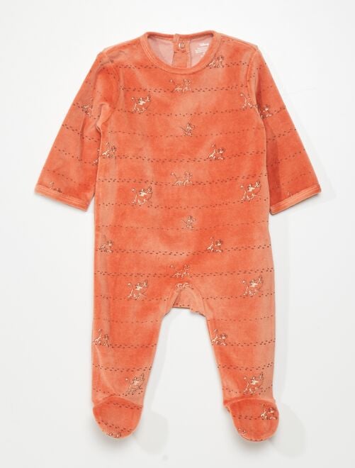 Lot 1 pyjama en velours + 1 body coton 'Simba' - Kiabi