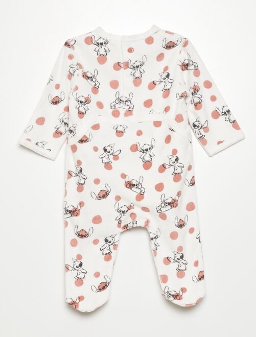 Lot 1 pyjama en velours + 1 body coton 'Stitch' - Kiabi
