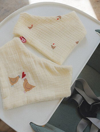 Lot 2 bavoirs bandanas Love