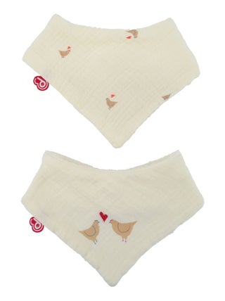 Lot 2 bavoirs bandanas Love