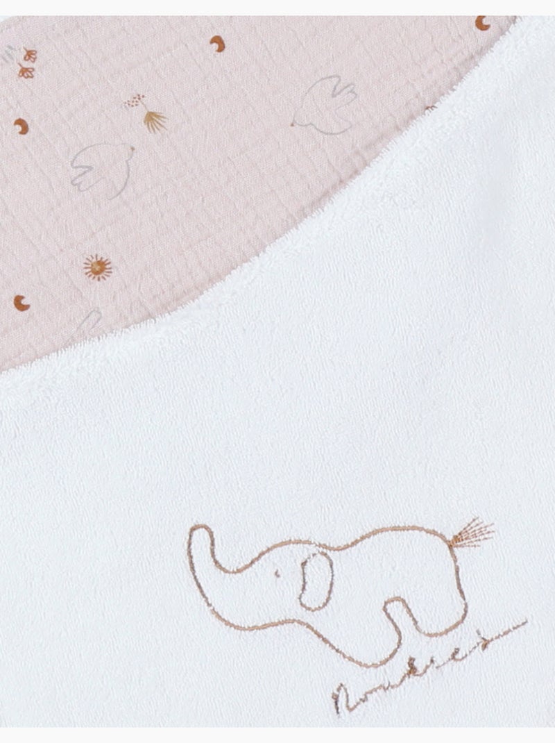 Lot 2 bavoirs éponge & mousseline Noukie's Beige - Kiabi