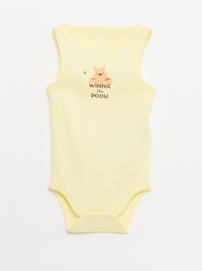 Lot 2 bodies débardeurs 'Disney' Jaune - Kiabi