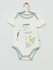 Bodies A Manches Courtes Pour Bebe Garcon Beige Kiabi