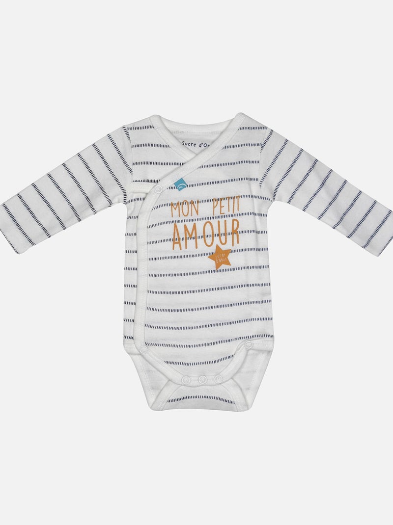 LOT 2 BODIES NAISSANCE FILAO COTON BIO Beige - Kiabi