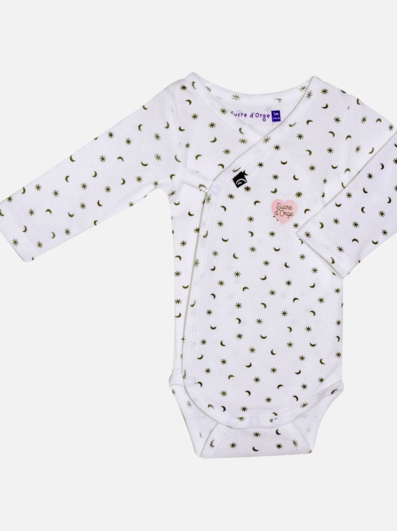 LOT 2 BODIES NAISSANCE FILLE FOCICCHIA Blanc - Kiabi