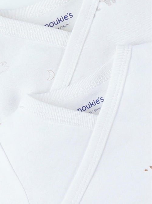 Lot 2 bodys croisés, jersey Bio Noukie's - Kiabi