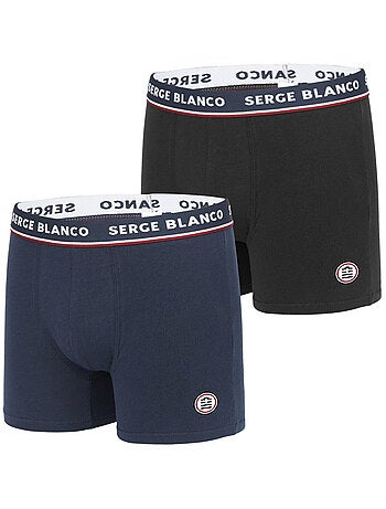 Lot 2 boxers coton homme French Serge Blanco