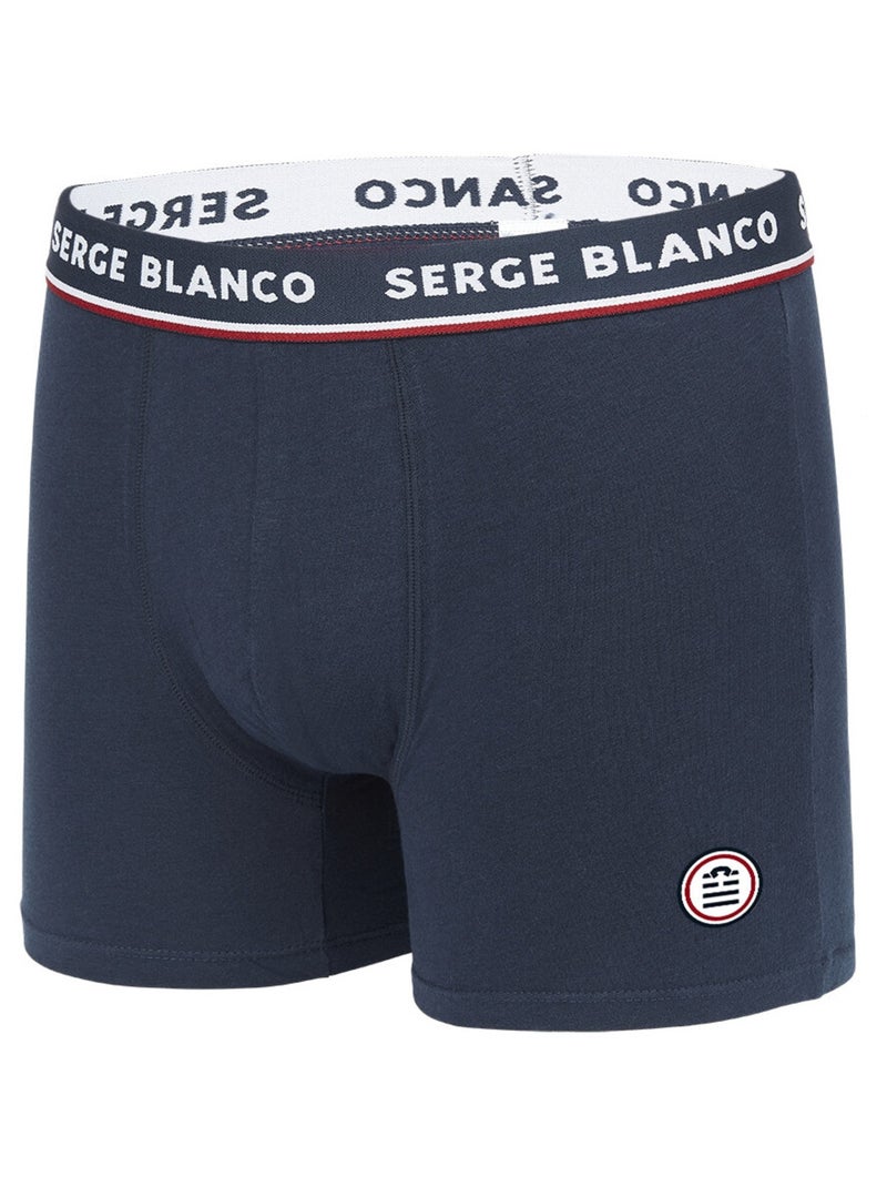 Lot 2 boxers coton homme French Serge Blanco Noir - Kiabi