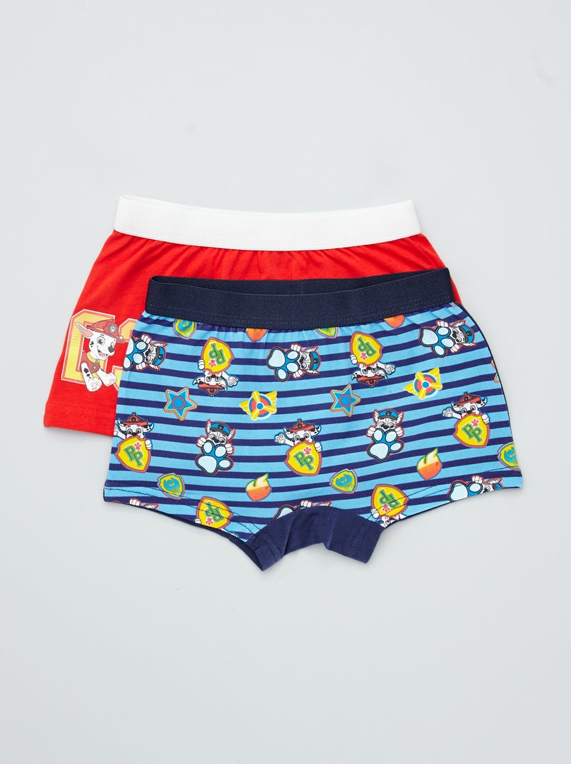 Lot 2 boxers 'Pat' Patrouille' rouge/bleu - Kiabi