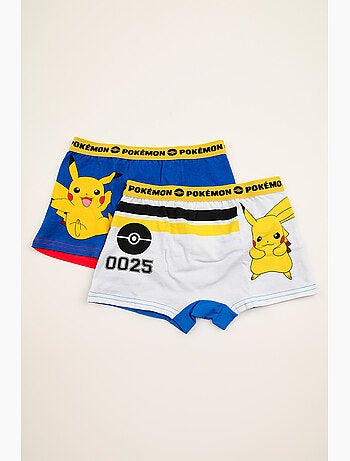 Lot 2 Boxers Pokémon Multicolore| Licence Officielle