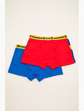 Lot 2 Boxers Pokémon Multicolore| Licence Officielle
