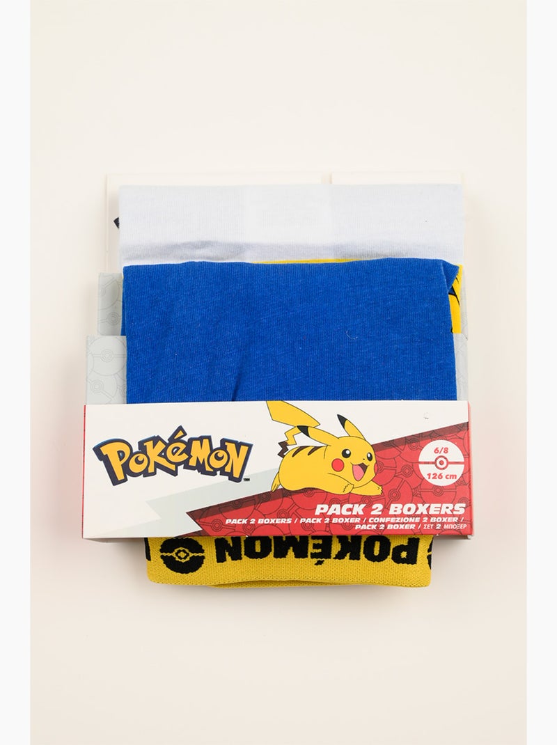 Lot 2 Boxers Pokémon Multicolore| Licence Officielle Bleu Blanc Bleu - Kiabi