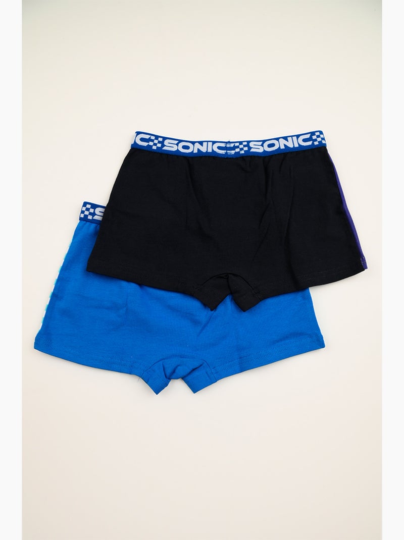 Lot 2 Boxers Sonic  | Licence Officielle Bleu - Kiabi