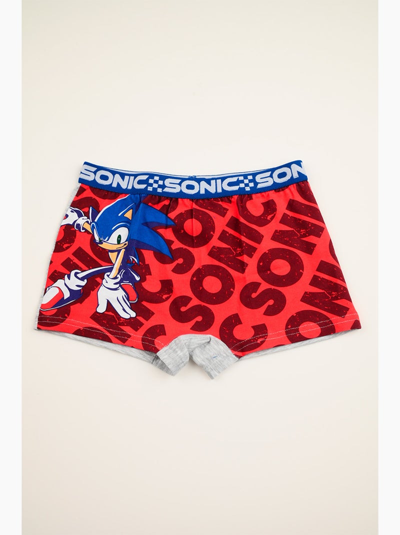 Lot 2 Boxers Sonic Multicolore| Licence Officielle Rouge - Kiabi