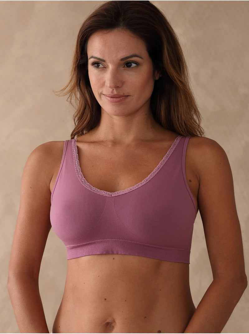 Lot 2 brassières + 1 gratuite dentelle - DAXON Noir Noir - Kiabi