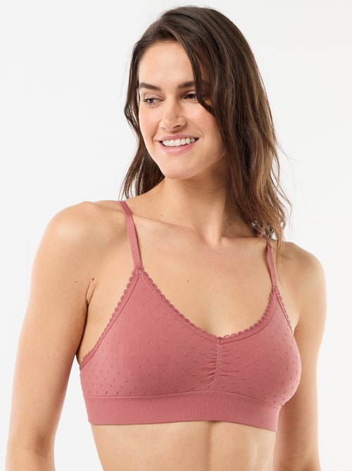 Lot 2 brassières en maille matelassée - Kiabi