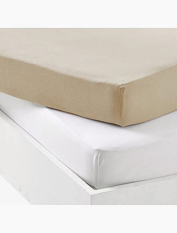 Lot 2 draps-housses extensibles coton pour lit bébé