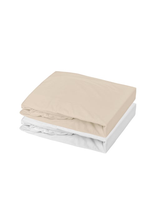 Lot 2 draps-housses extensibles coton pour lit bébé - Kiabi