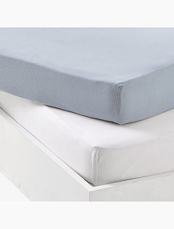Lot 2 draps-housses extensibles coton pour lit bébé
