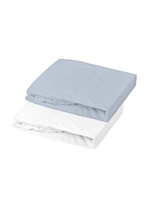 Lot 2 draps-housses extensibles coton pour lit bébé - Kiabi Lot 2 draps-housses extensibles coton pour lit bébé - Kiabi