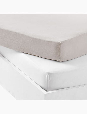 Lot 2 draps-housses extensibles coton pour lit bébé