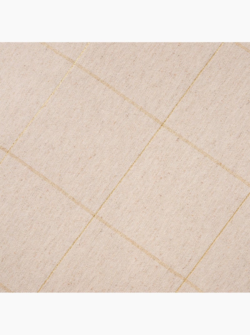 Lot 2 housses de coussin noël à carreaux, fil doré, coton - gamusi. Beige - Kiabi